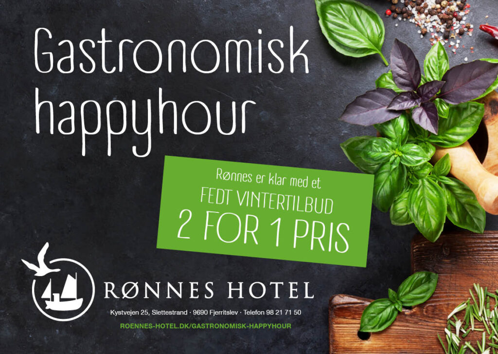 Gastronomisk happyhour - 2 for 1 pris
